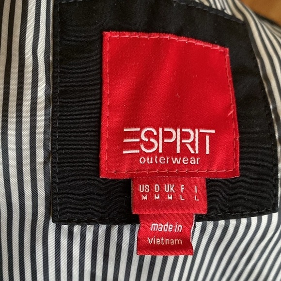 Vintage Esprit Women's M Black chore Barn Jacket Quilted Lined Preppy Acadamia - Picture 9 of 11